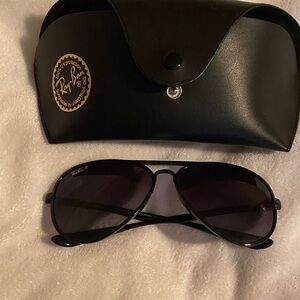 Ray-Ban Dark Aviator Sunglasses with Case